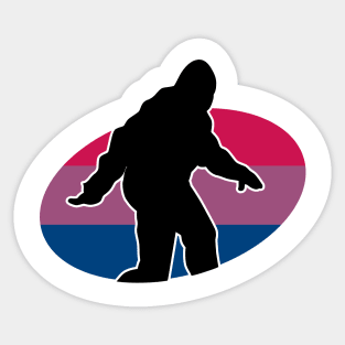 Bisexual Bigfoot Cryptid Pride Sticker